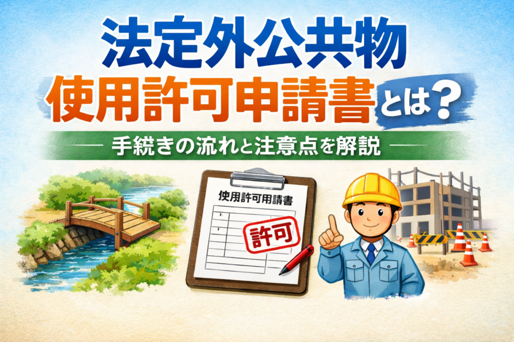 法定外公共物使用許可申請書とは？手続きの流れと注意点を解説