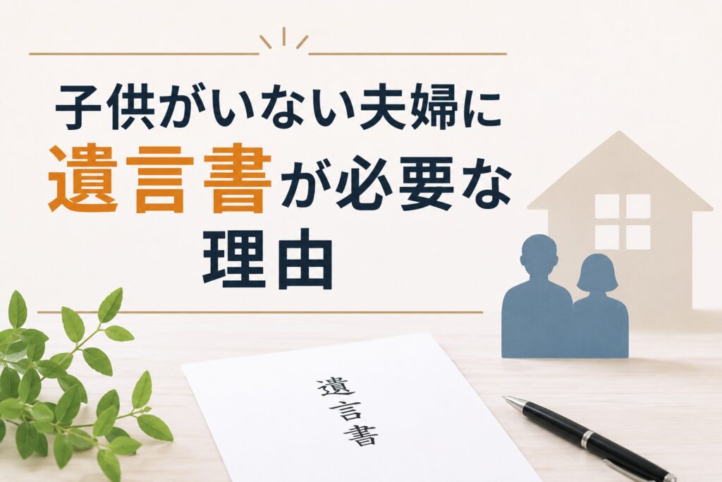 子供のいない夫婦が遺言書を作成すべき理由とは？配偶者を守る相続対策