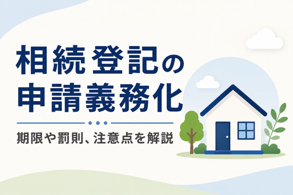 相続した不動産の名義はそのままで大丈夫？相続登記義務化を解説